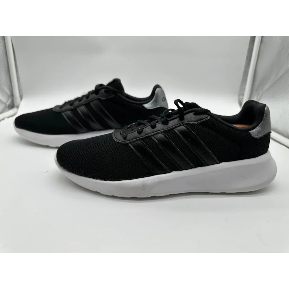 Adidas Lite Racer 3.0 Mens Running Shoes Black White Silver GY0699 Size 8